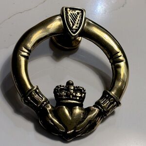 Liffey Artefacts Brass Claddagh Ring Door Knocker